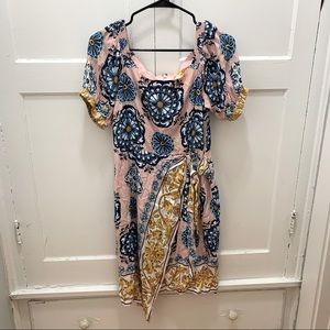 Maeve by Anthropologie Pink Paisley Dress